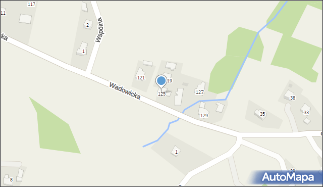 Frydrychowice, Wadowicka, 125, mapa Frydrychowice