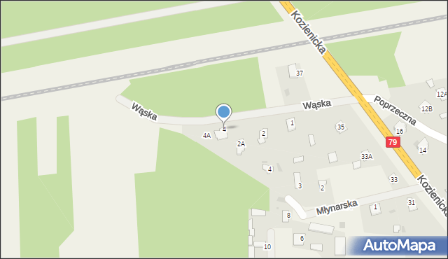 Garbatka-Letnisko, Wąska, 4, mapa Garbatka-Letnisko