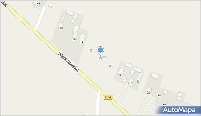 Garbów, Warszawska, 10, mapa Garbów