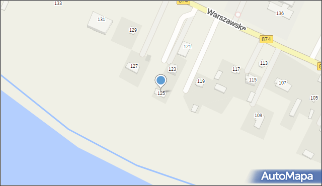 Garbów, Warszawska, 125, mapa Garbów