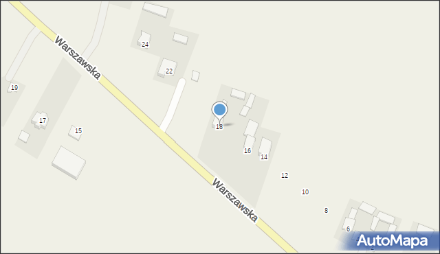Garbów, Warszawska, 18, mapa Garbów