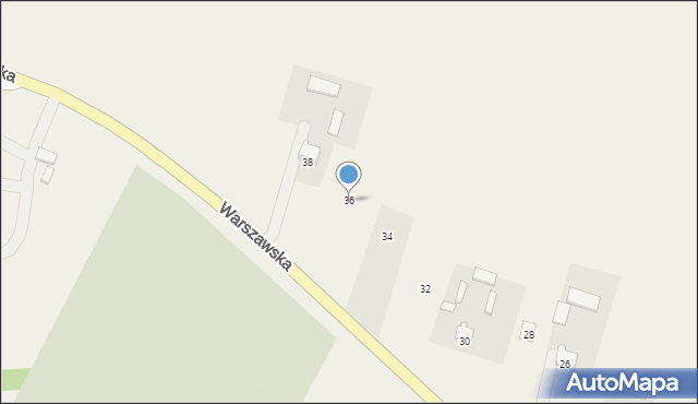 Garbów, Warszawska, 36, mapa Garbów