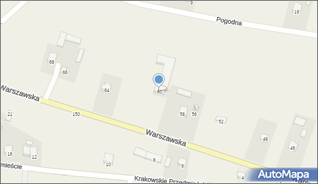 Garbów, Warszawska, 60, mapa Garbów