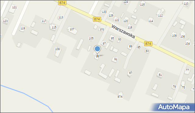 Garbów, Warszawska, 99, mapa Garbów