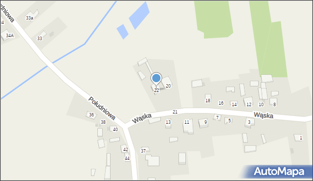 Garnek, Wąska, 22, mapa Garnek