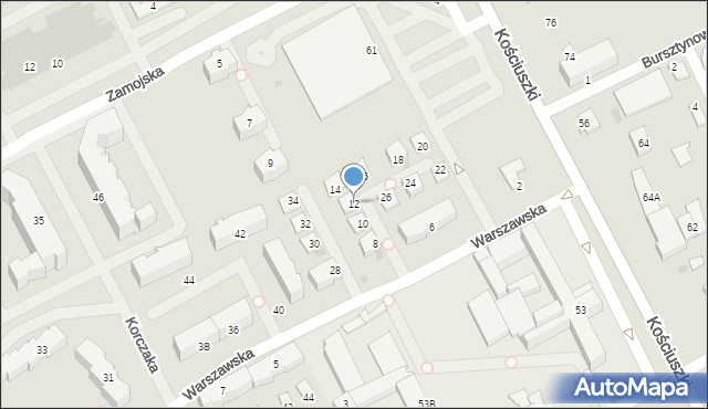 Garwolin, Warszawska, 12, mapa Garwolin