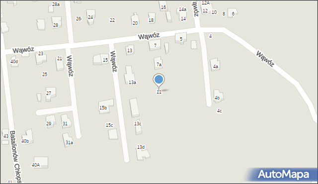 Gdańsk, Wąwóz, 11, mapa Gdańska