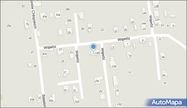 Gdańsk, Wąwóz, 15a, mapa Gdańska