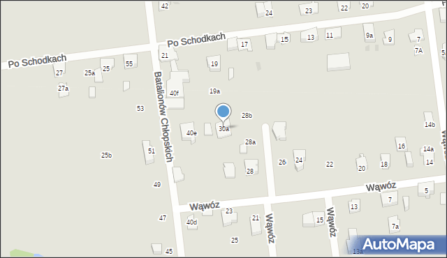 Gdańsk, Wąwóz, 30a, mapa Gdańska