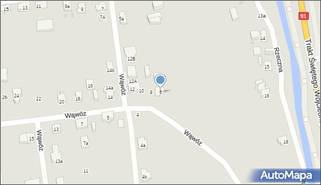 Gdańsk, Wąwóz, 6, mapa Gdańska