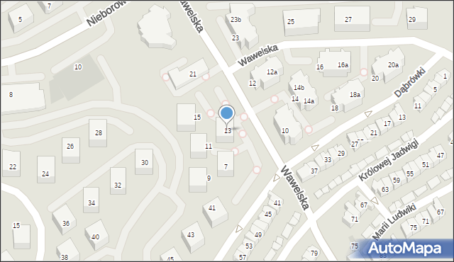 Gdańsk, Wawelska, 13, mapa Gdańska