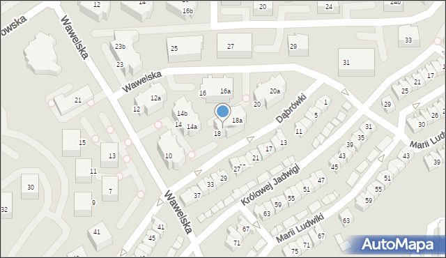 Gdańsk, Wawelska, 18b, mapa Gdańska