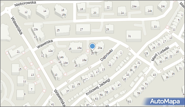 Gdańsk, Wawelska, 20, mapa Gdańska