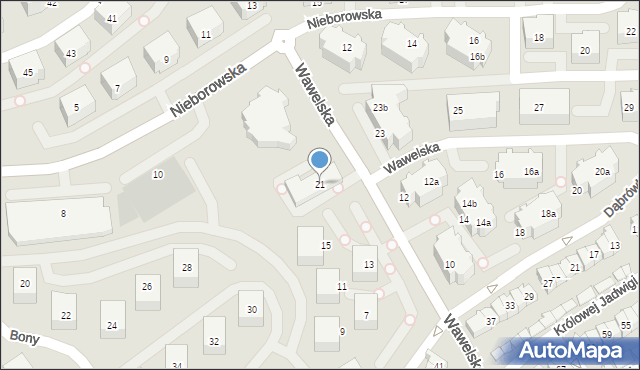 Gdańsk, Wawelska, 21, mapa Gdańska