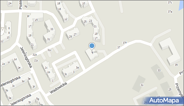 Gdańsk, Wadowicka, 5, mapa Gdańska