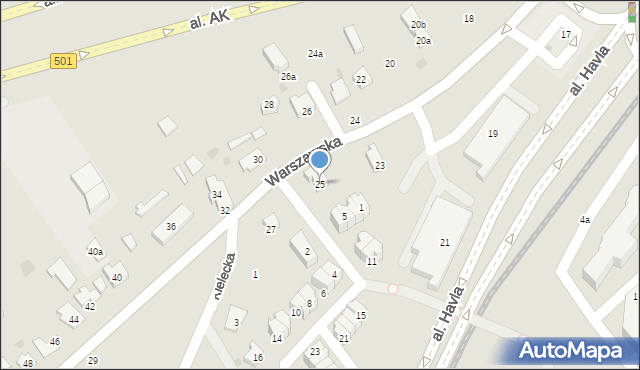 Gdańsk, Warszawska, 25, mapa Gdańska