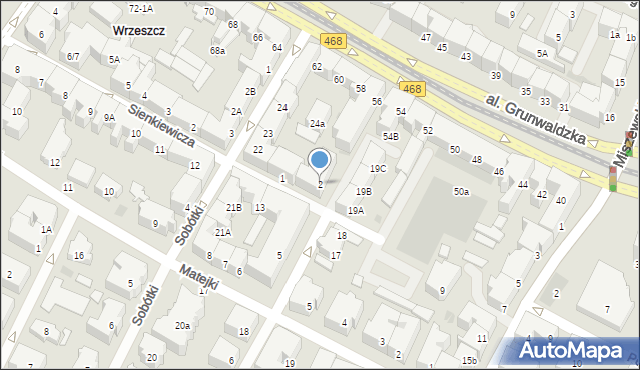 Gdańsk, Wassowskiego Józefa, 2, mapa Gdańska