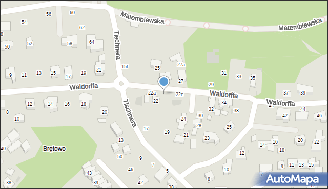 Gdańsk, Waldorffa Jerzego, 22b, mapa Gdańska