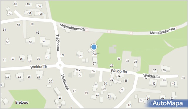 Gdańsk, Waldorffa Jerzego, 27a, mapa Gdańska