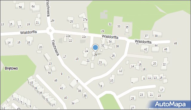 Gdańsk, Waldorffa Jerzego, 28, mapa Gdańska