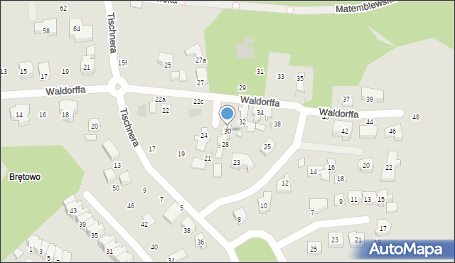 Gdańsk, Waldorffa Jerzego, 30, mapa Gdańska