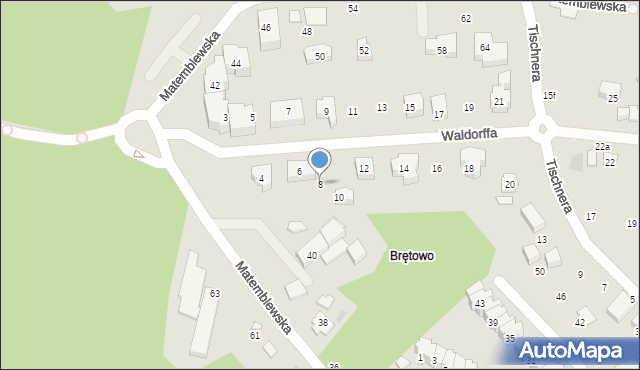 Gdańsk, Waldorffa Jerzego, 8, mapa Gdańska