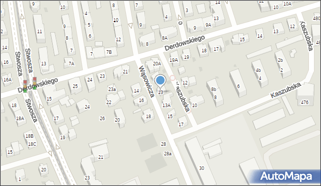 Gdańsk, Wąsowicza Stanisława, 13, mapa Gdańska