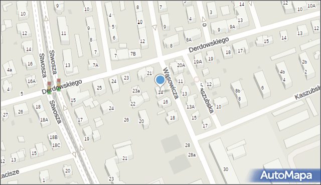 Gdańsk, Wąsowicza Stanisława, 14, mapa Gdańska