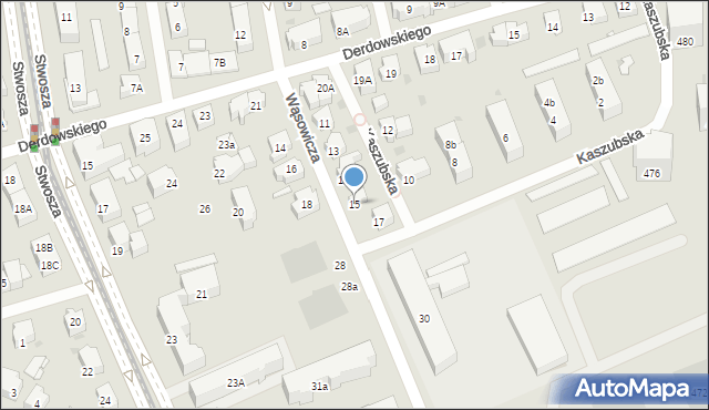 Gdańsk, Wąsowicza Stanisława, 15, mapa Gdańska