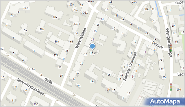 Gdańsk, Waryńskiego Ludwika, 12a, mapa Gdańska