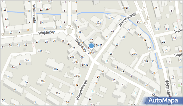 Gdańsk, Waryńskiego Ludwika, 28/29, mapa Gdańska