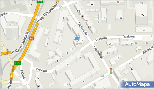 Gdańsk, Wałowa, 13, mapa Gdańska