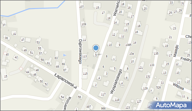 Gdów, Warneńczyka, 3, mapa Gdów