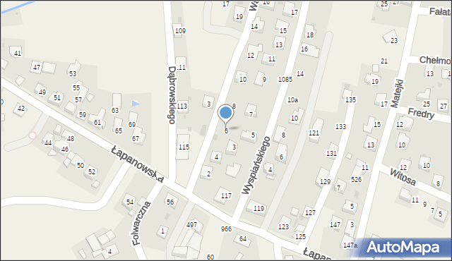 Gdów, Warneńczyka, 6, mapa Gdów