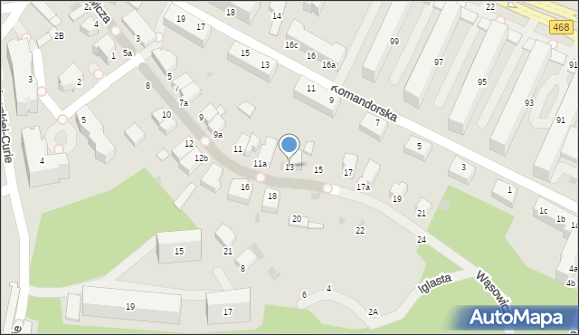 Gdynia, Wąsowicza Stanisława, 13, mapa Gdyni