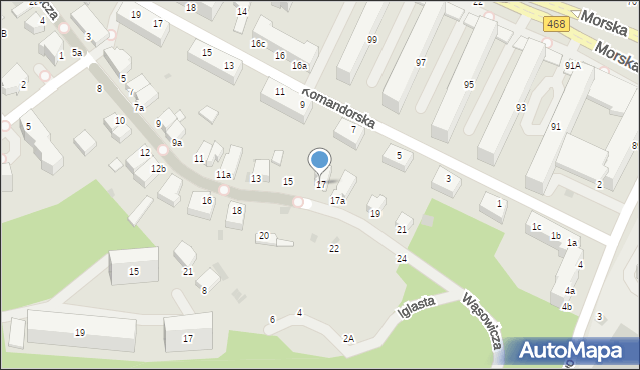 Gdynia, Wąsowicza Stanisława, 17, mapa Gdyni