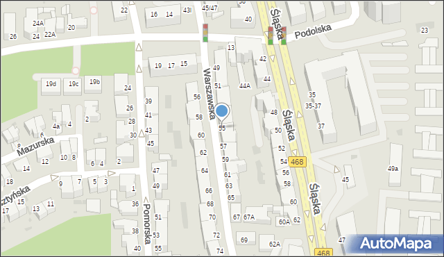 Gdynia, Warszawska, 55, mapa Gdyni