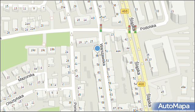 Gdynia, Warszawska, 56, mapa Gdyni