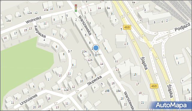 Gdynia, Warszawska, 12, mapa Gdyni