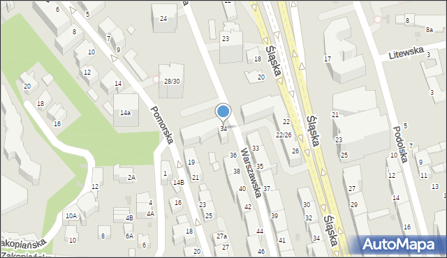 Gdynia, Warszawska, 34, mapa Gdyni