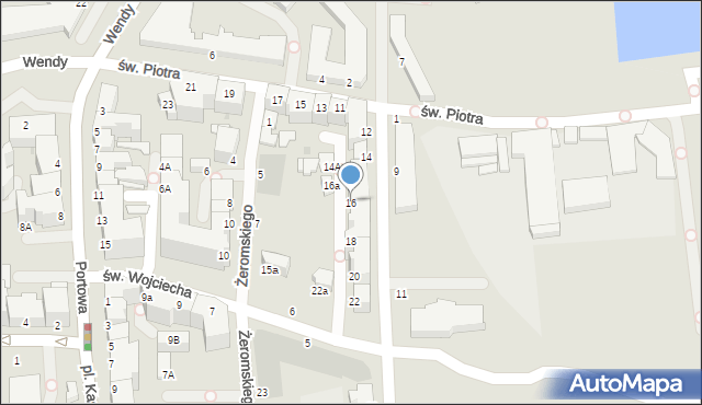 Gdynia, Waszyngtona Jerzego, 16, mapa Gdyni