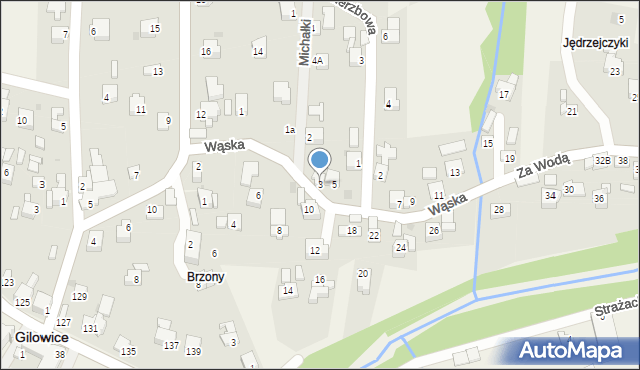 Gilowice, Wąska, 3, mapa Gilowice