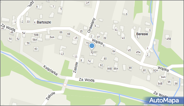 Gilowice, Wąska, 72, mapa Gilowice