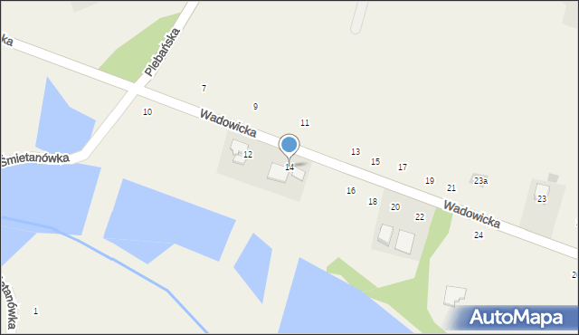 Głębowice, Wadowicka, 14, mapa Głębowice