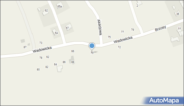 Głębowice, Wadowicka, 70, mapa Głębowice