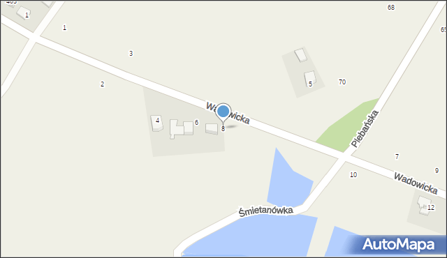 Głębowice, Wadowicka, 8, mapa Głębowice