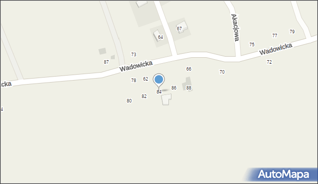 Głębowice, Wadowicka, 84, mapa Głębowice