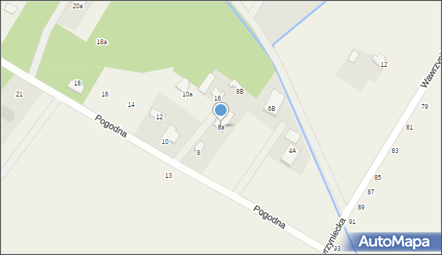 Glinianka, Wawrzyniecka, 16J, mapa Glinianka