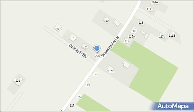 Glinianka, Wawrzyniecka, 20M, mapa Glinianka