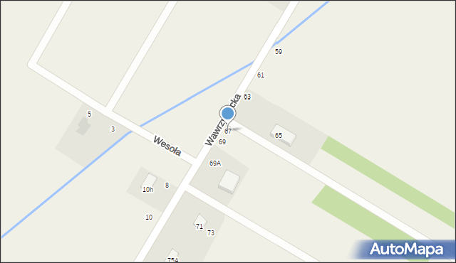 Glinianka, Wawrzyniecka, 67, mapa Glinianka